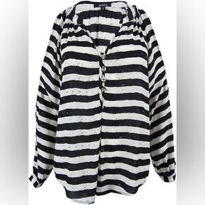 5/$20 XOXO Black and White Striped Blouse